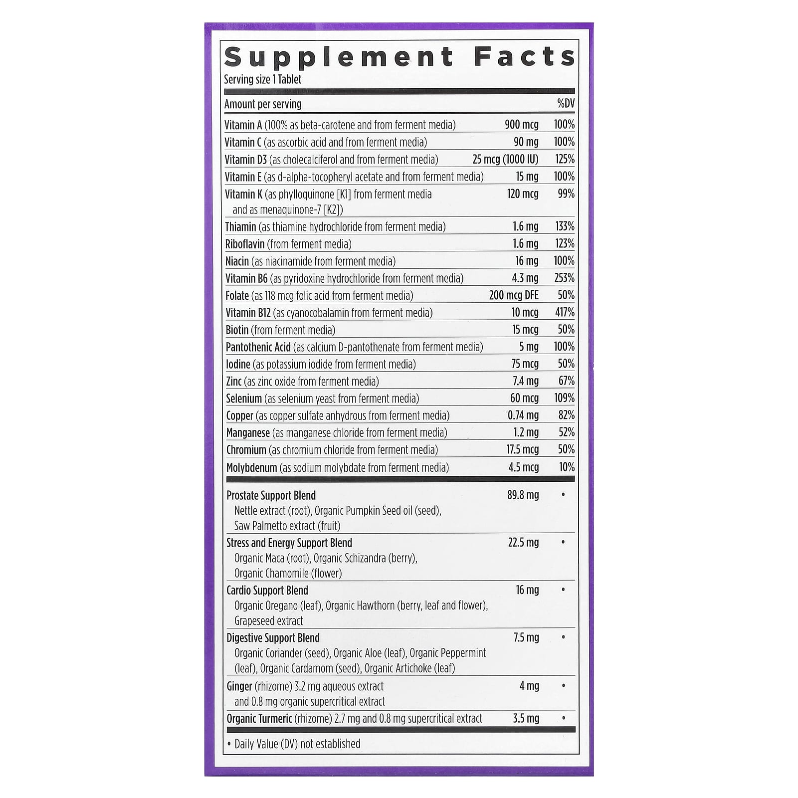 New Chapter, Every Man's One Daily 40+ Multivitamin, 72 Vegetarian Tablets