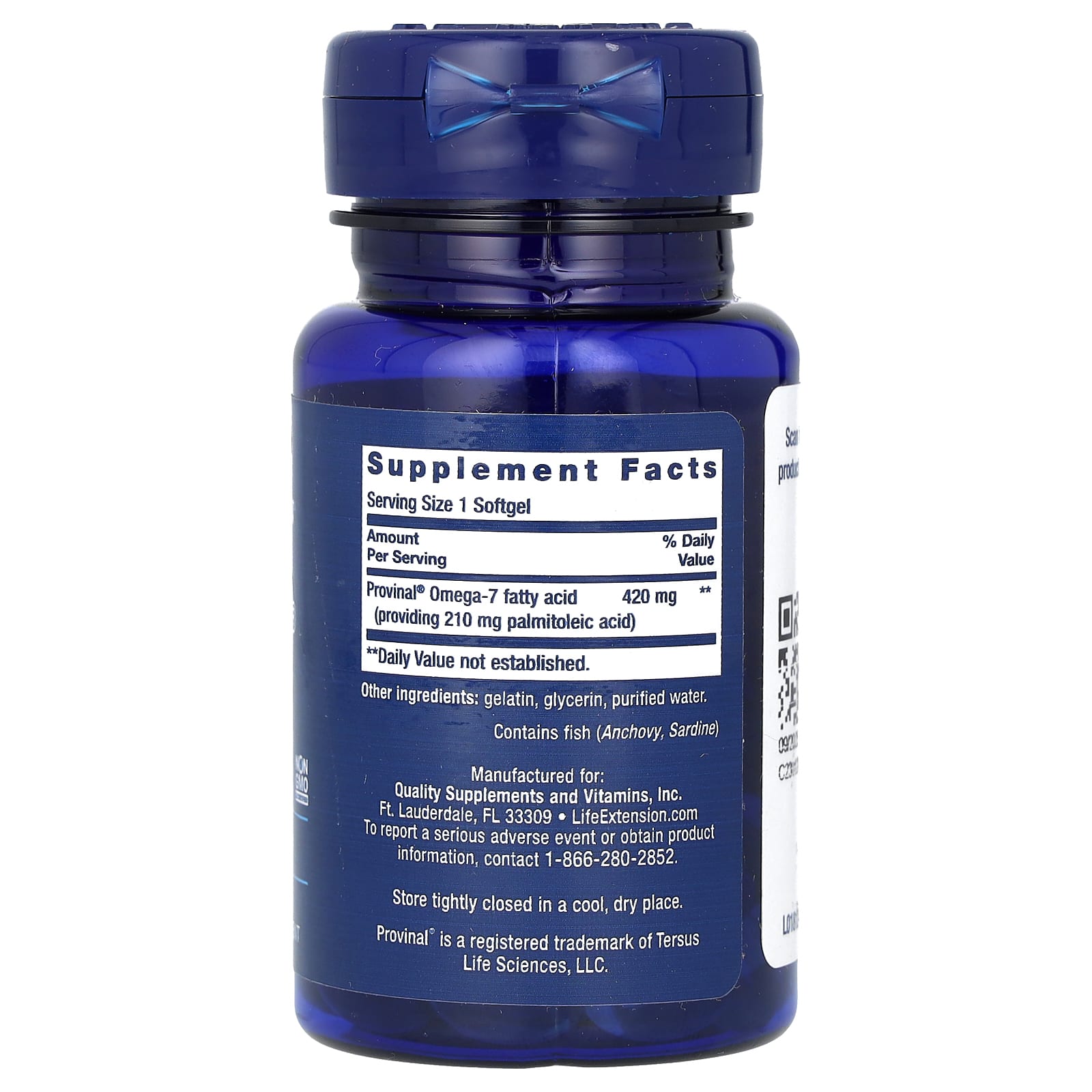 Life Extension, Provinal® Purified Omega-7, 30 Softgels (420 mg per Softgel)