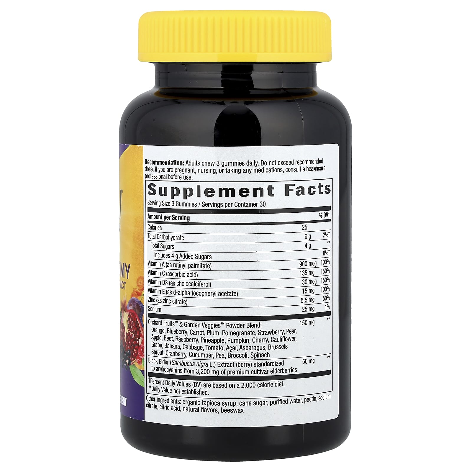 Nature's Way, Alive!® Immune Gummy with Elderberry Extract, Grape & Cherry, 90 Gummies