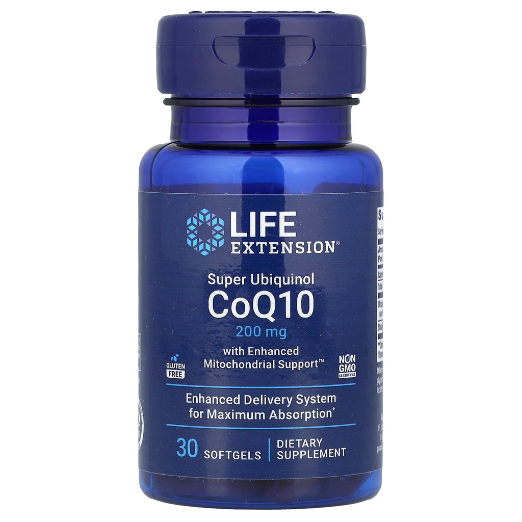 Life Extension, Super Ubiquinol CoQ10 with Enhanced Mitochondrial Support, 200 mg, 30 Softgels