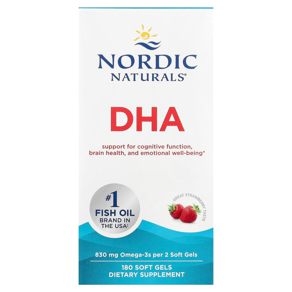 Nordic Naturals, DHA, Strawberry, 180 Soft Gels