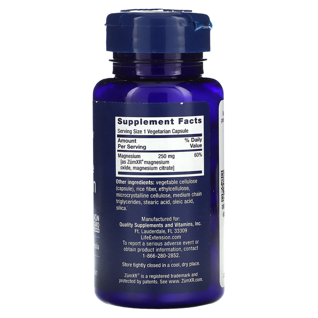 Life Extension, Extend-Release Magnesium, 60 Vegetarian Capsules (250 mg per Capsule)