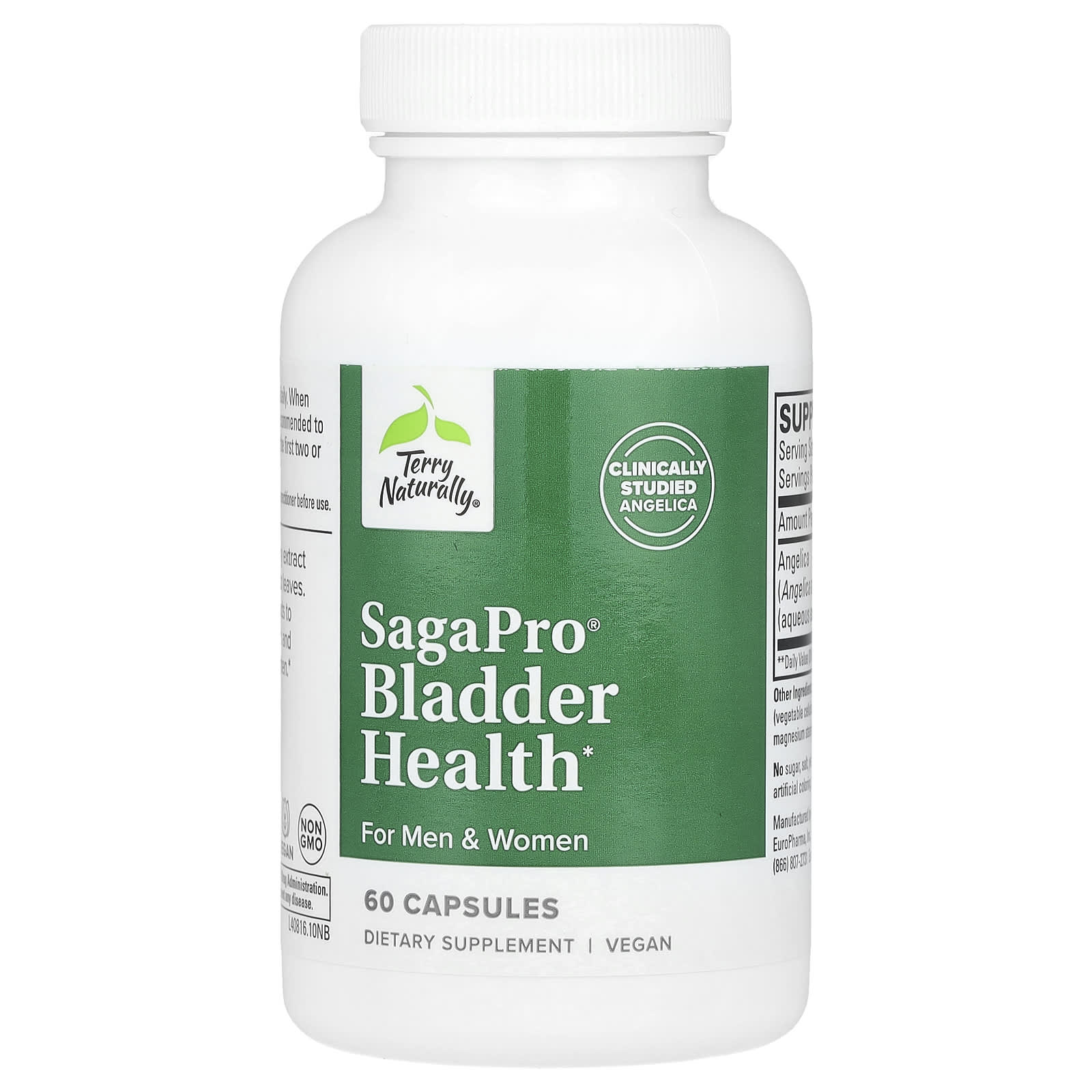 Terry Naturally, SagaPro®, Bladder Health, For Men & Women, 60 Capsules (100 mg per Capsule)