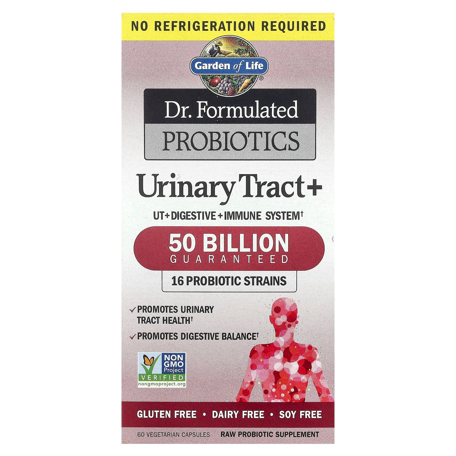 Garden of Life, Dr. Formulated Probiotics, Urinary Tract+, 60 Vegetarian Capsules