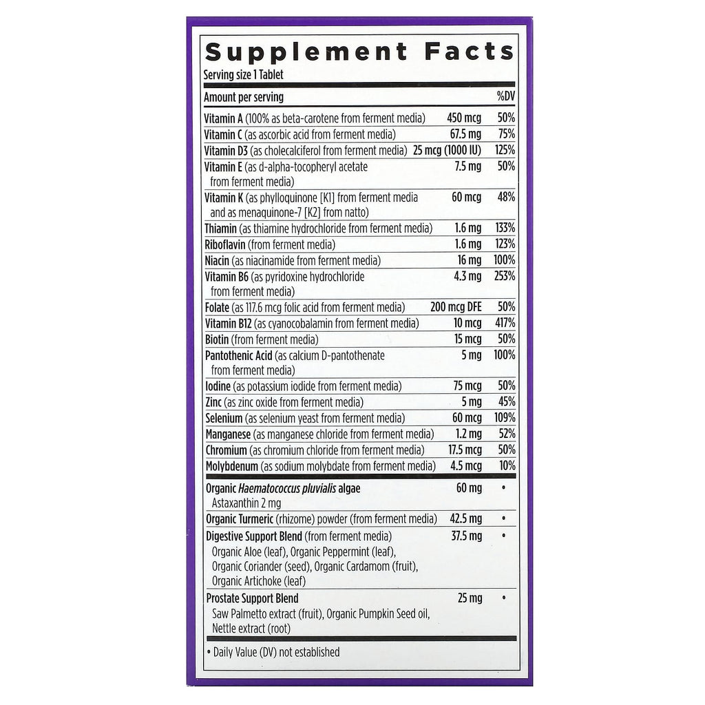 New Chapter, Every Man's One Daily 55+ Multivitamin, 72 Vegetarian Tablets
