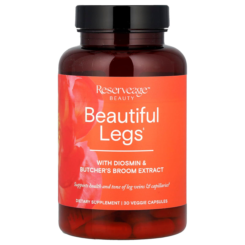 Reserveage Beauty, Beautiful Legs with Diosmin & Butcher's Broom Extract, 30 Veggie Capsules