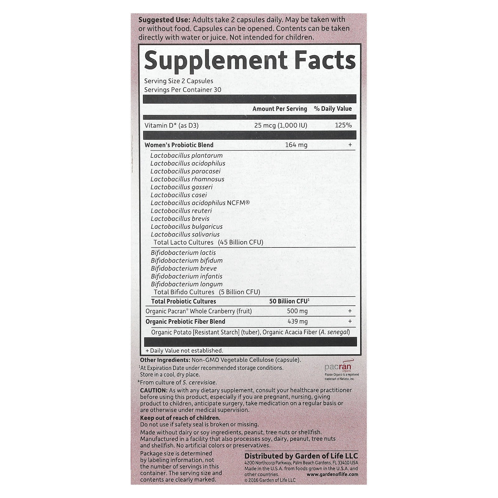 Garden of Life, Dr. Formulated Probiotics, Urinary Tract+, 60 Vegetarian Capsules
