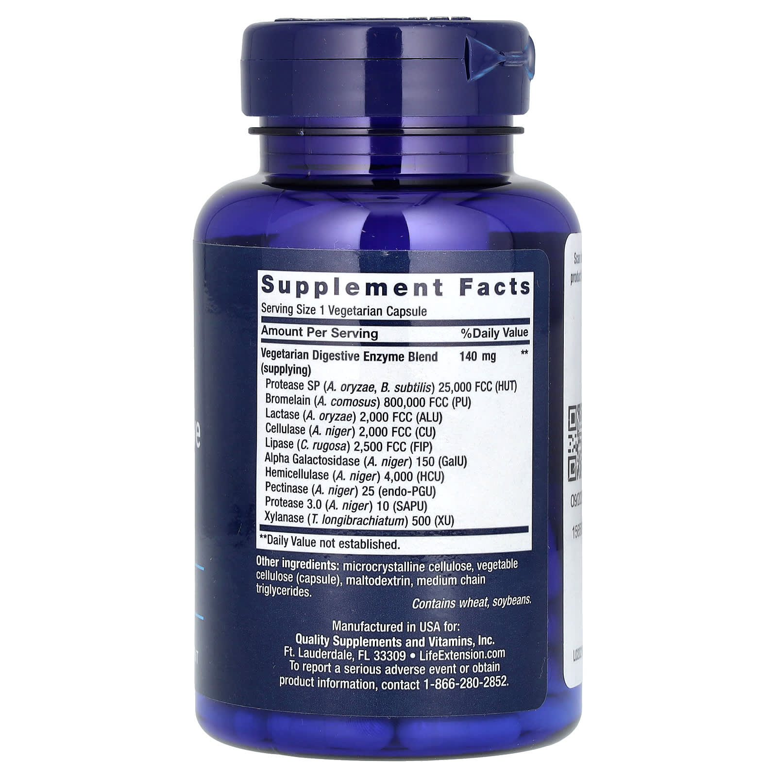 Life Extension, Enhanced Super Digestive Enzymes, 60 Vegetarian Capsules