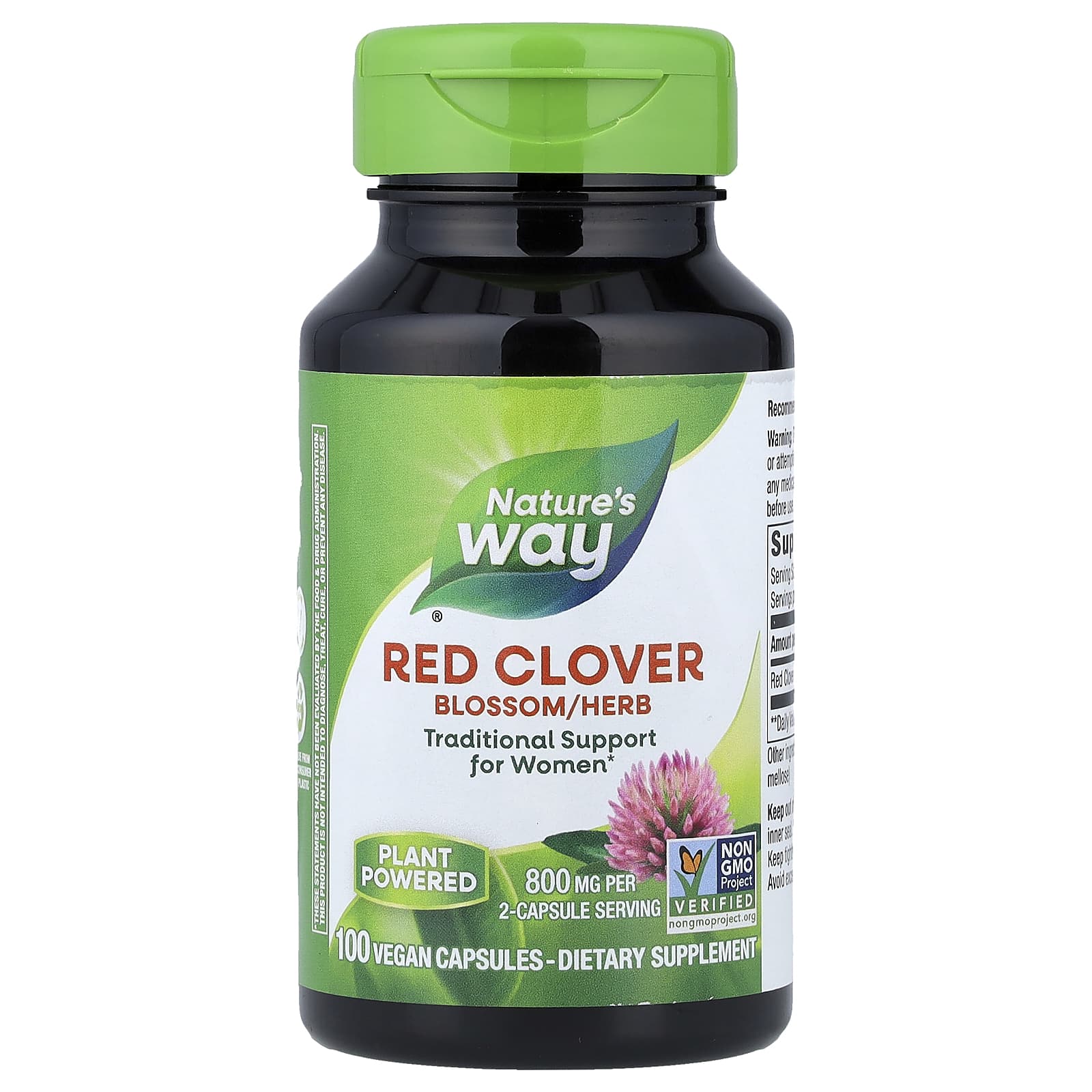 Nature's Way, Red Clover Blossom/Herb, 100 Vegan Capsules (400 mg per Capsule)