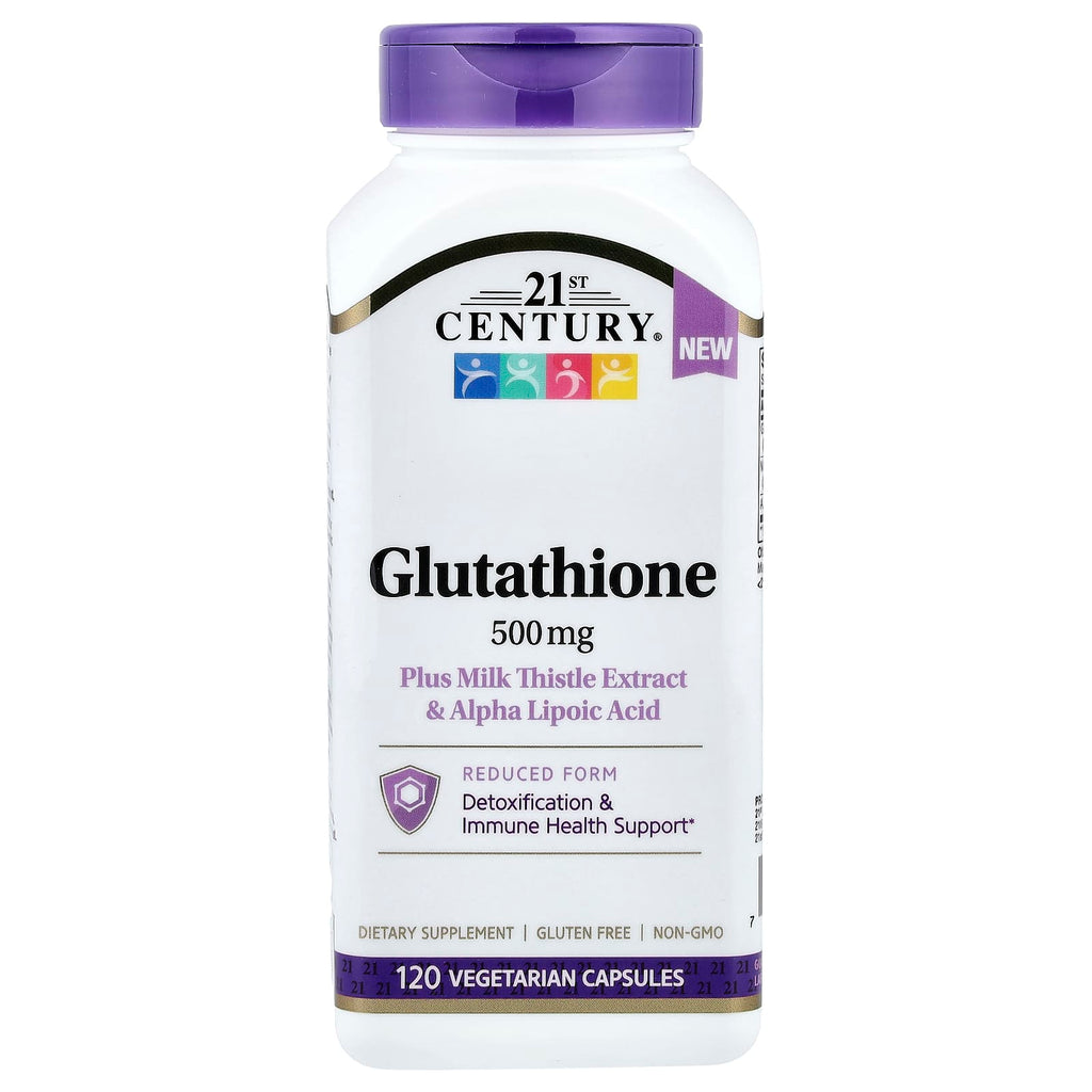 21st Century, Glutathione Plus Milk Thistle Extract & Alpha Lipoic Acid, 120 Vegetarian Capsules