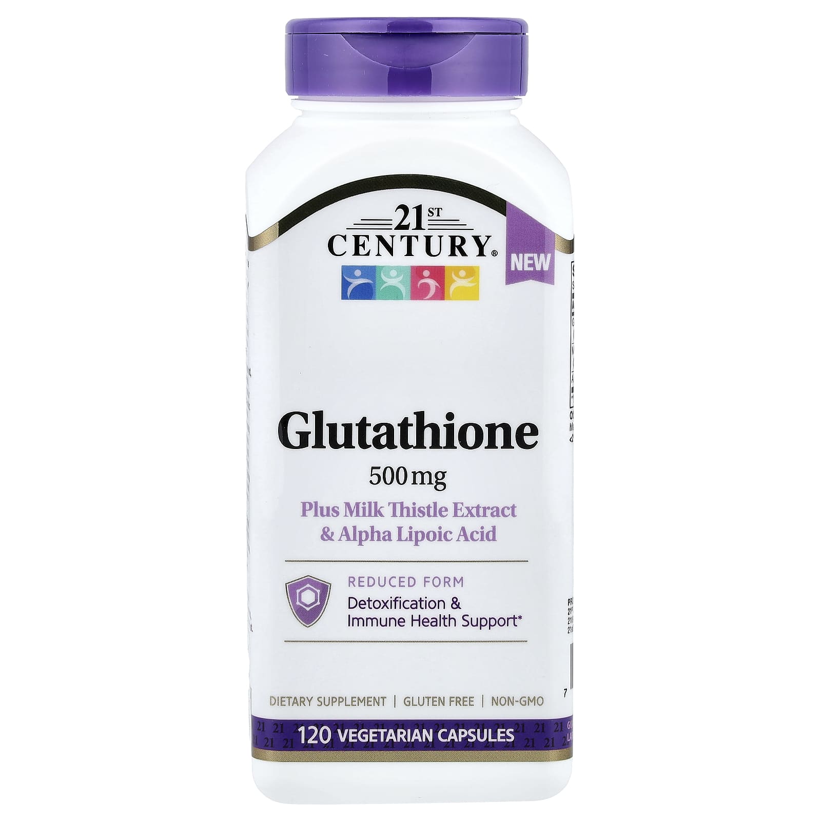 21st Century, Glutathione Plus Milk Thistle Extract & Alpha Lipoic Acid, 120 Vegetarian Capsules