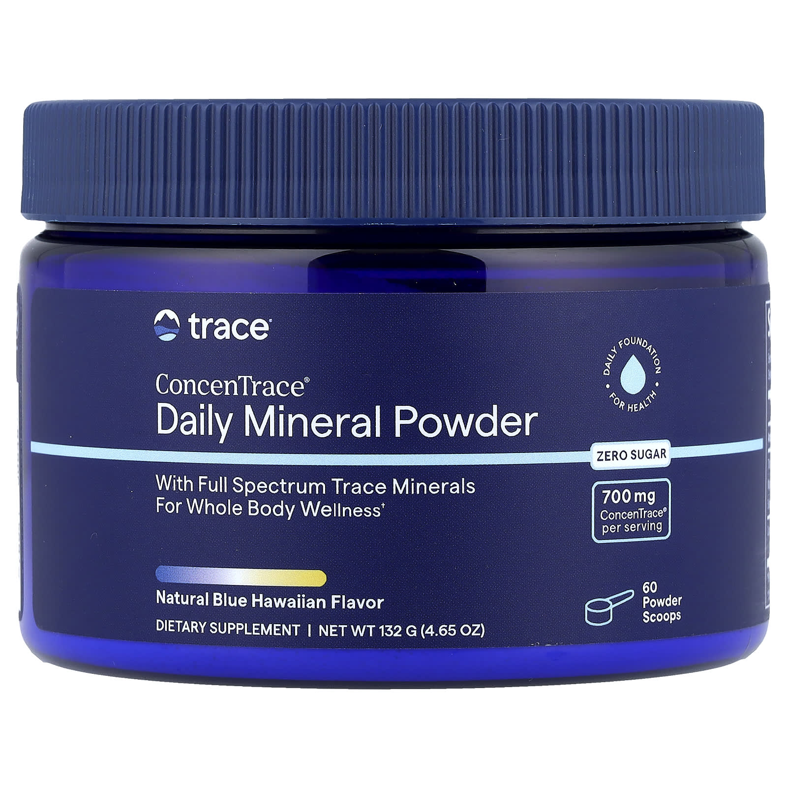 Trace, ConcenTrace®, Daily Mineral Powder, Natural Blue Hawaiian, 4.65 oz (132 g)