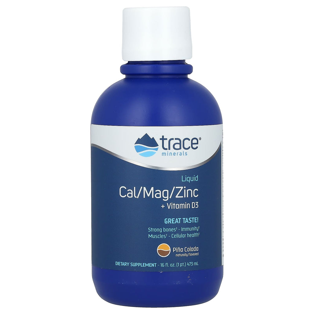 Trace, Liquid Cal/Mag/Zinc + Vitamin D3, Piña Colada, 16 fl oz (473 ml)