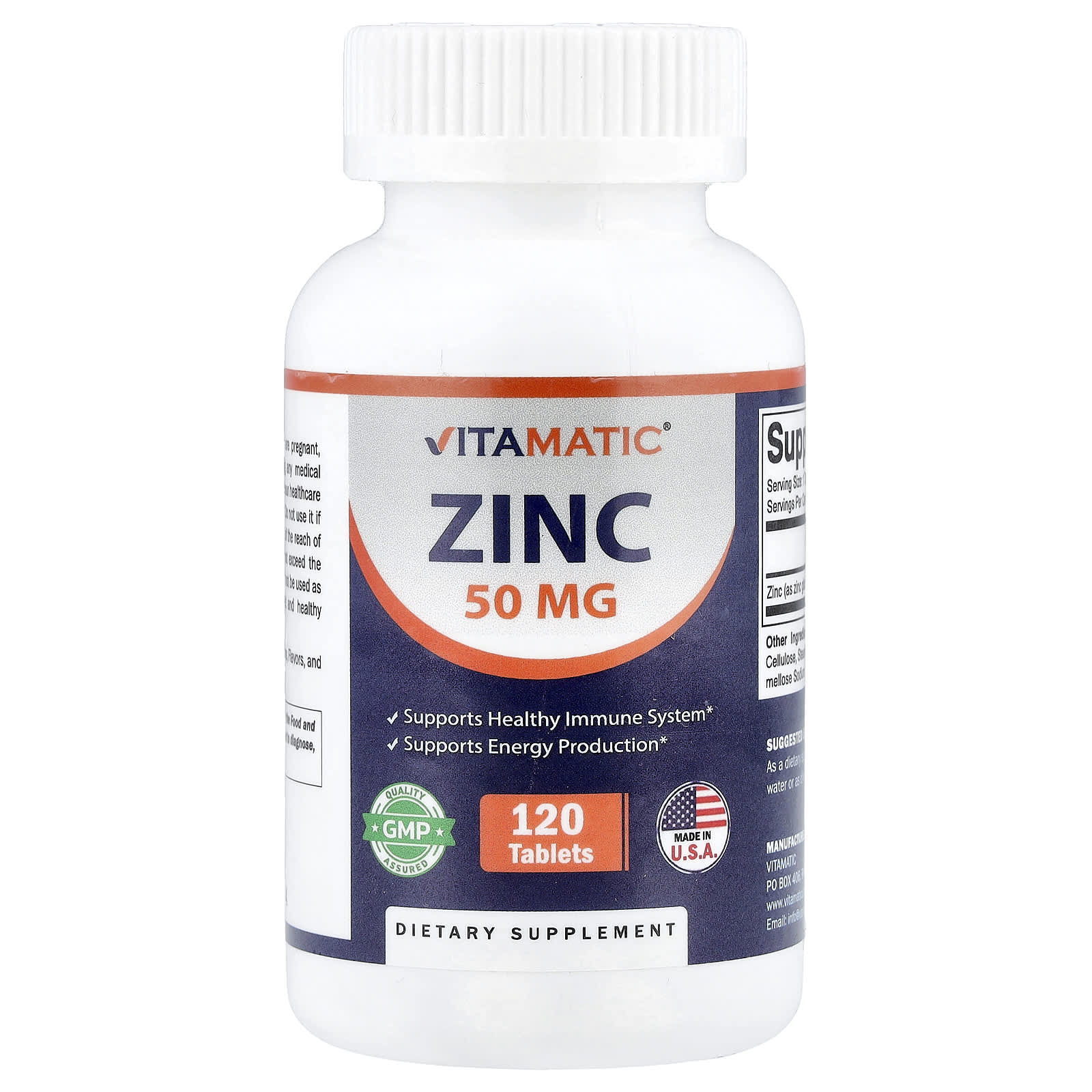 Vitamatic, Zinc, 50 mg, 120 Tablets