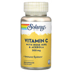 Solaray, Vitamin C, with Rose Hips & Acerola, 500 mg, 100 Capsules