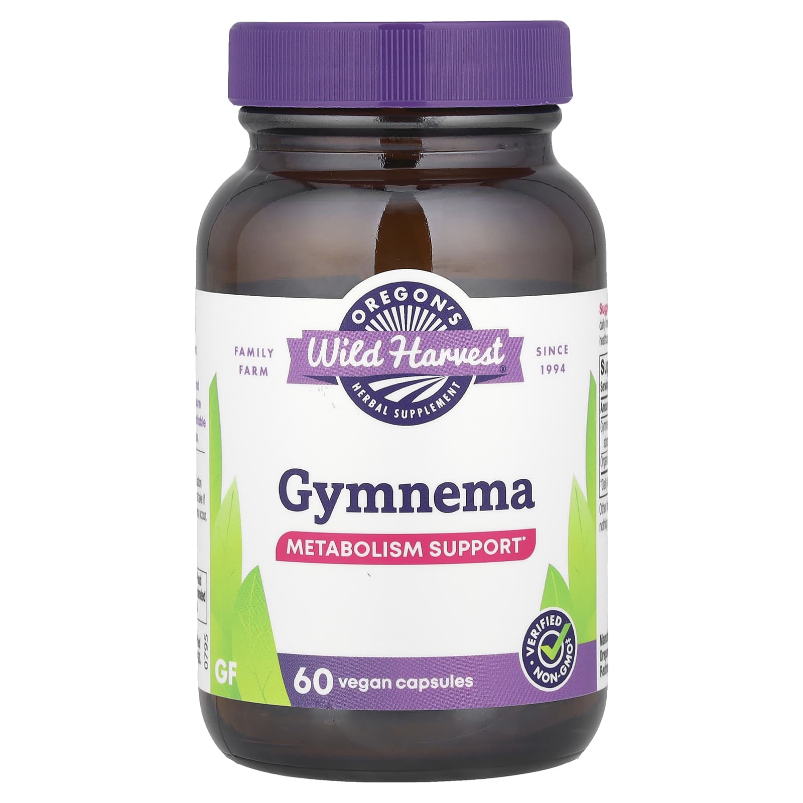 Oregon's Wild Harvest, Gymnema, 60 Vegan Capsules