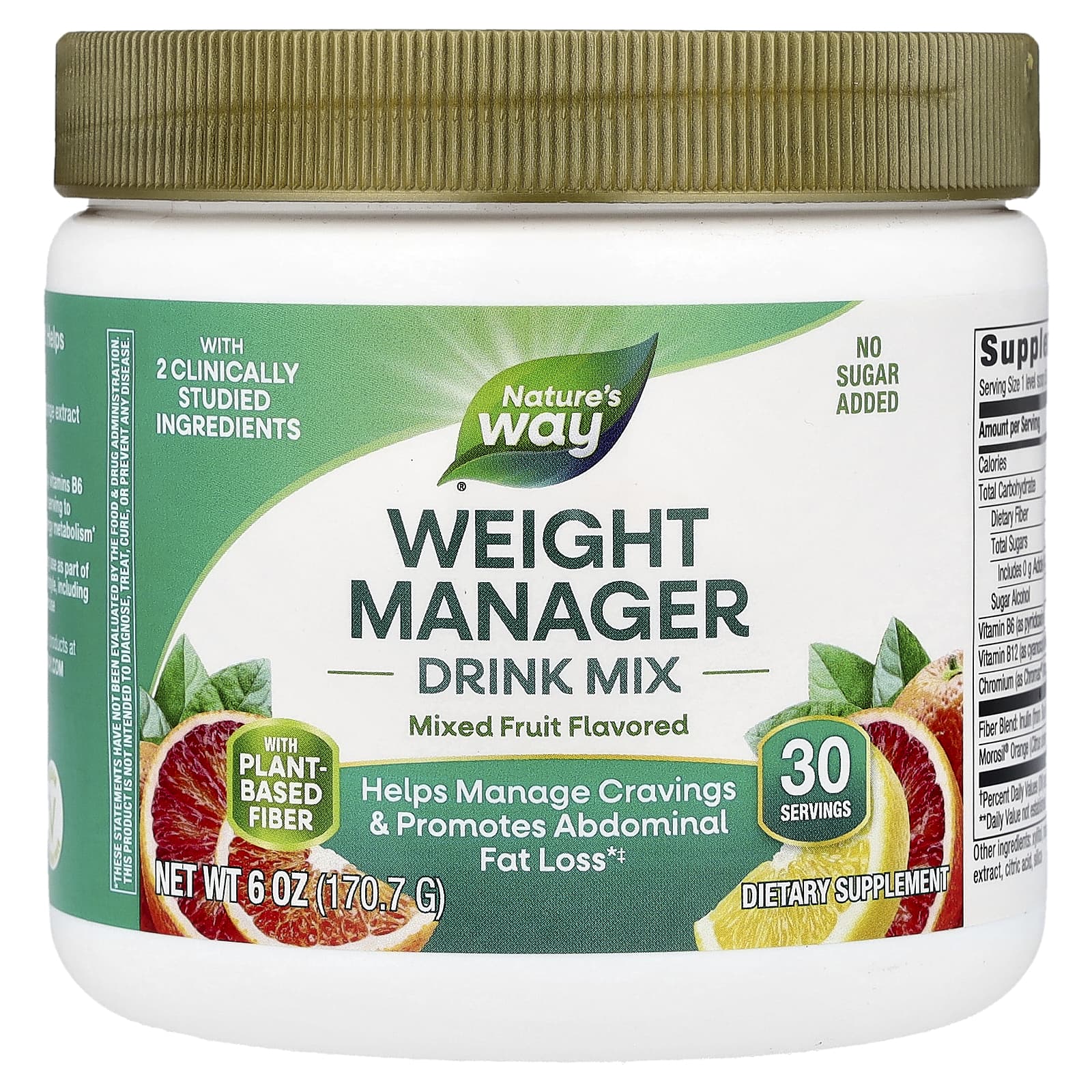 Nature's Way, Weight Manager Drink Mix, Mixed Fruit , 6 oz (170.7 g)
