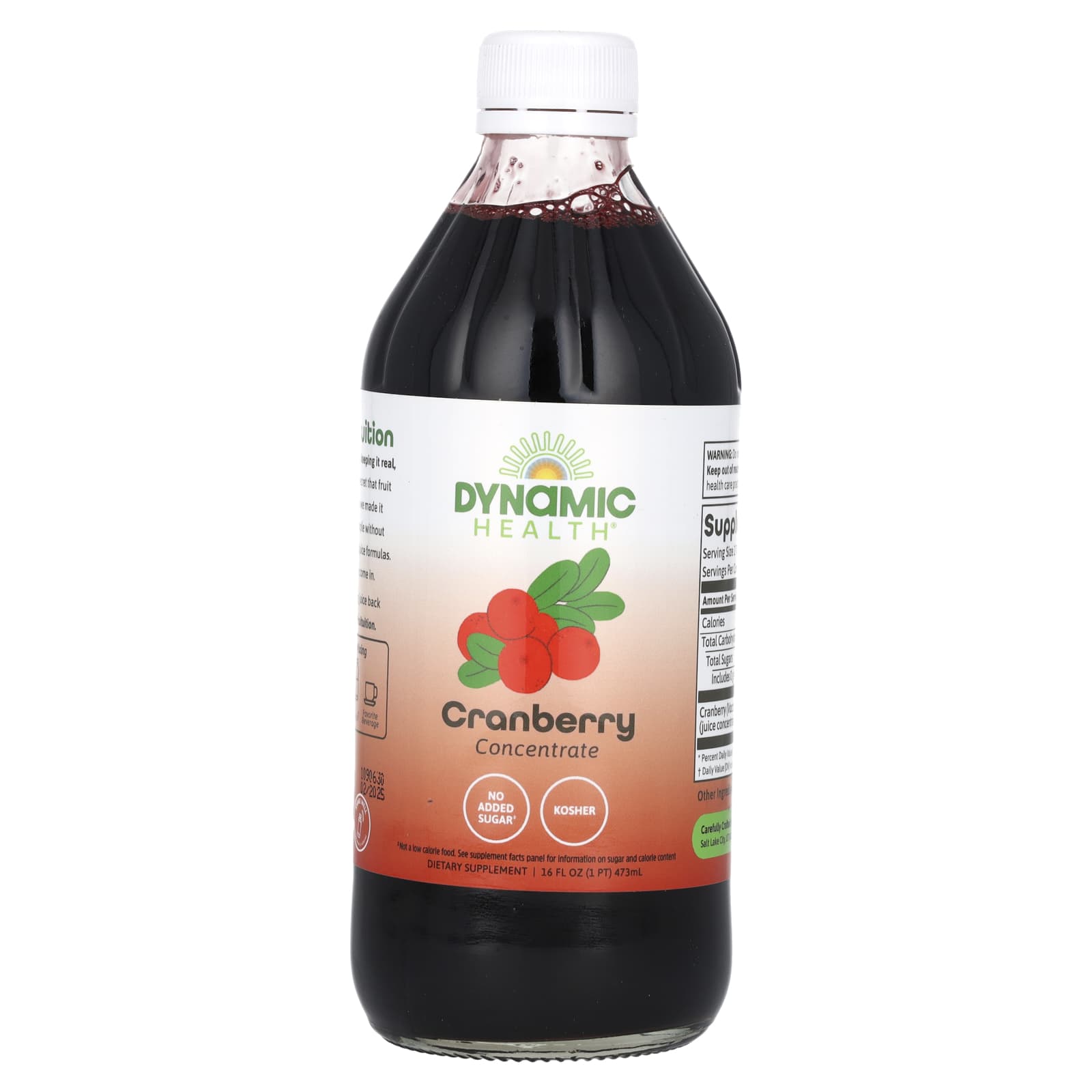 Dynamic Health, Cranberry Concentrate, Glass, 16 fl oz (473 ml)