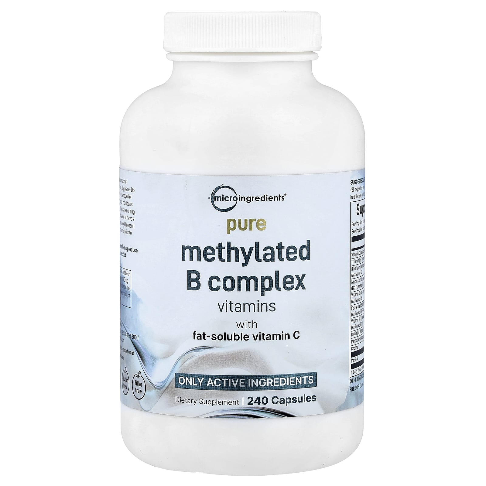Micro Ingredients, Pure Methylated B Complex Vitamins, 240 Capsules