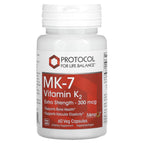 Protocol for Life Balance, MK-7 Vitamin K2, 300 mcg, 60 Veg Capsules