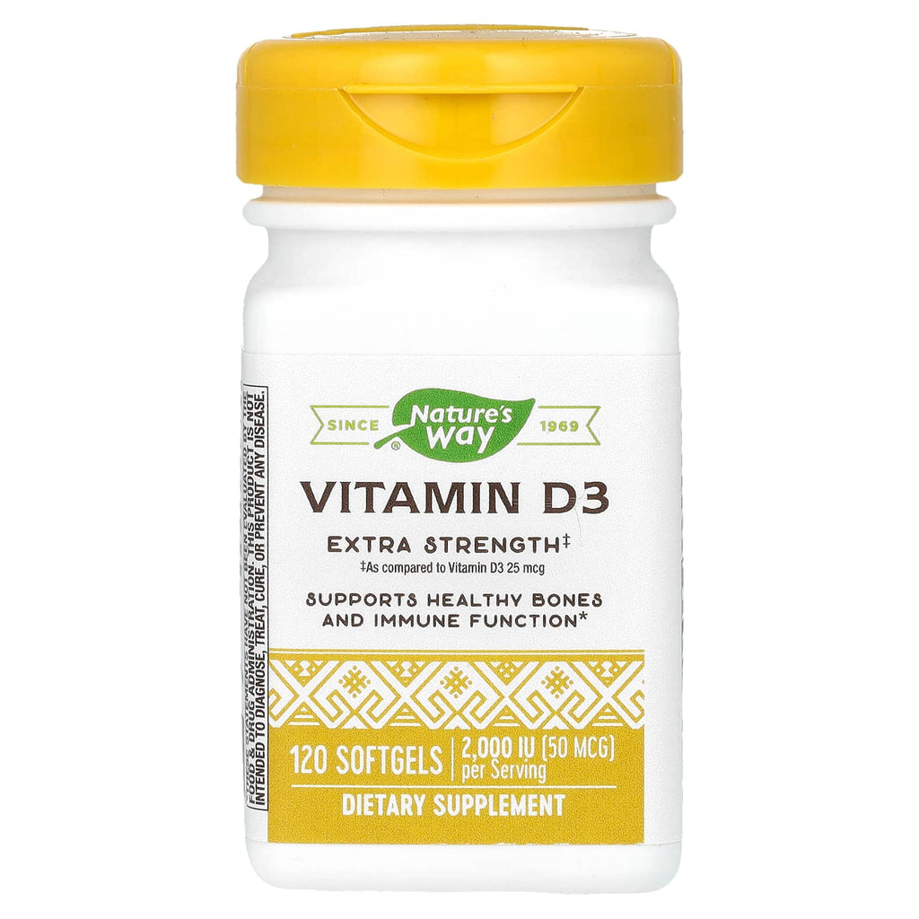 Nature's Way, Vitamin D3, 50 mcg (2,000 IU), 120 Softgels
