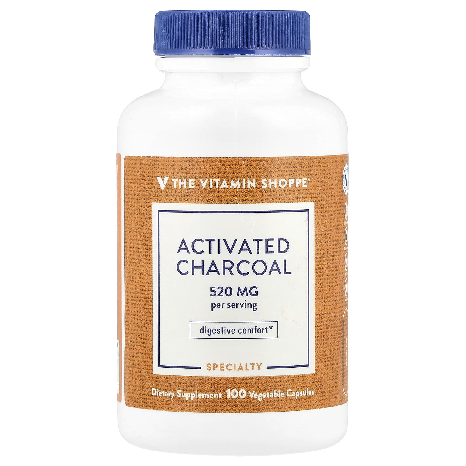 The Vitamin Shoppe, Activated Charcoal, 100 Vegetable Capsules (260 mg per Capsule)