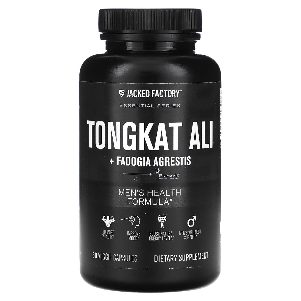 Jacked Factory, Essential Series, Tongkat Ali + Fadogia Agrestis, 60 Veggie Capsules