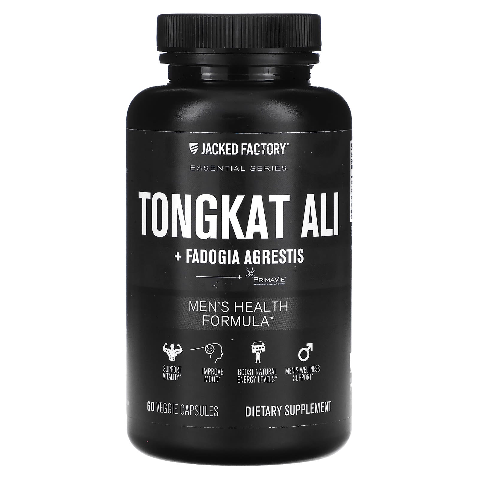 Jacked Factory, Essential Series, Tongkat Ali + Fadogia Agrestis, 60 Veggie Capsules