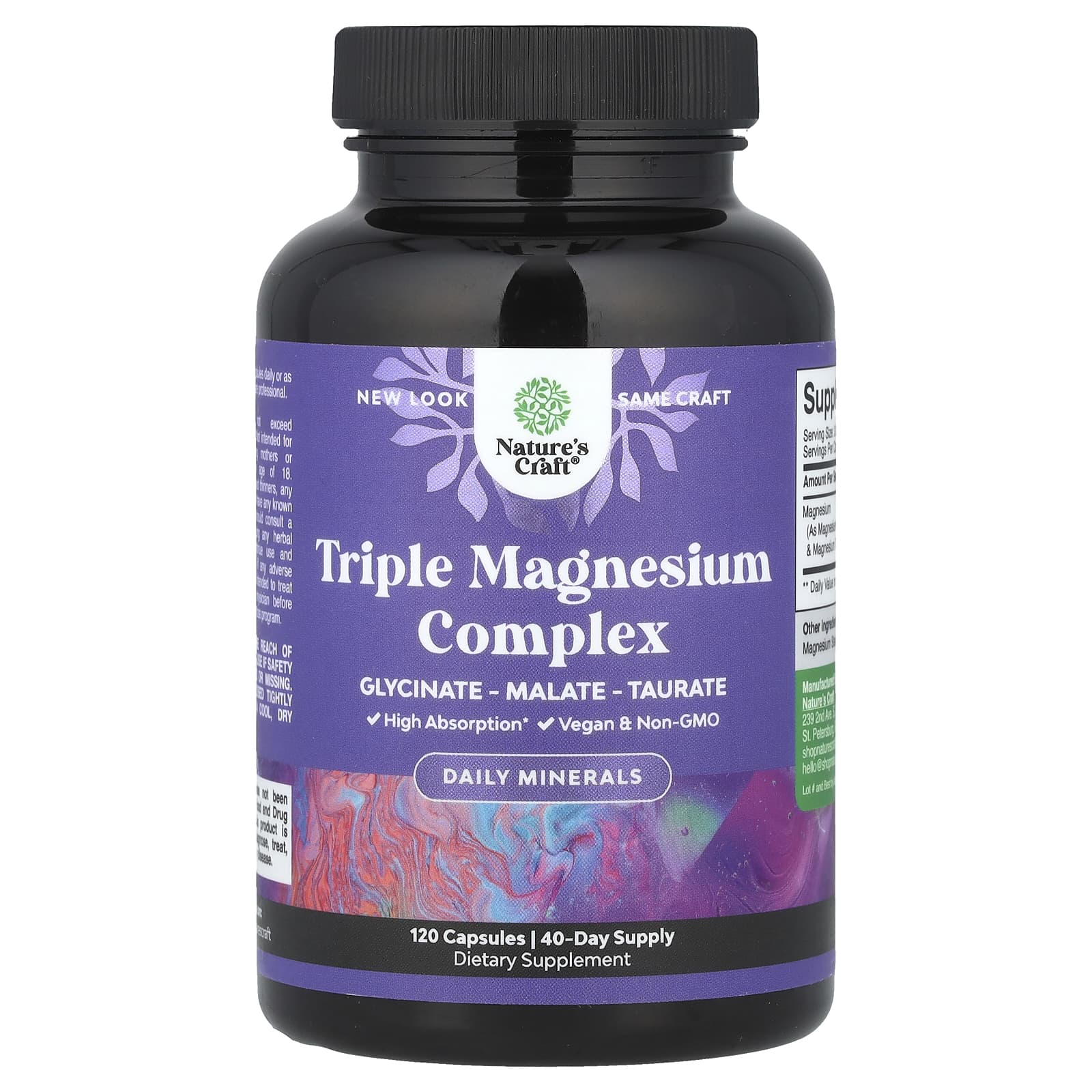 Nature's Craft, Triple Magnesium Complex, 120 Capsules (133 mg per Capsule)