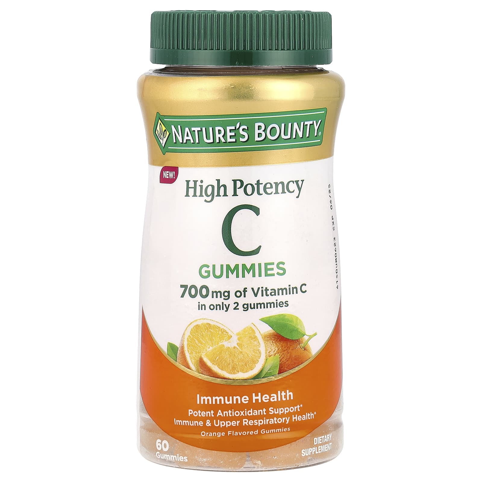 Nature's Bounty, Vitamin C Gummies, High Potency, Orange, 60 Gummies (350 mg per Gummy)