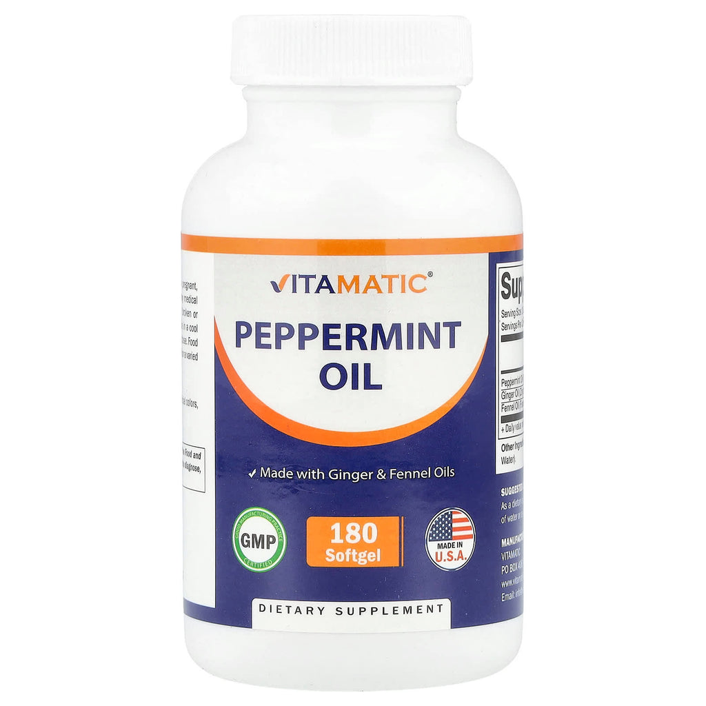 Vitamatic, Peppermint Oil, 180 Softgel