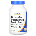 Nutricost, Grass-Fed Desiccated Beef Liver, 120 Capsules (750 mg per Capsule)