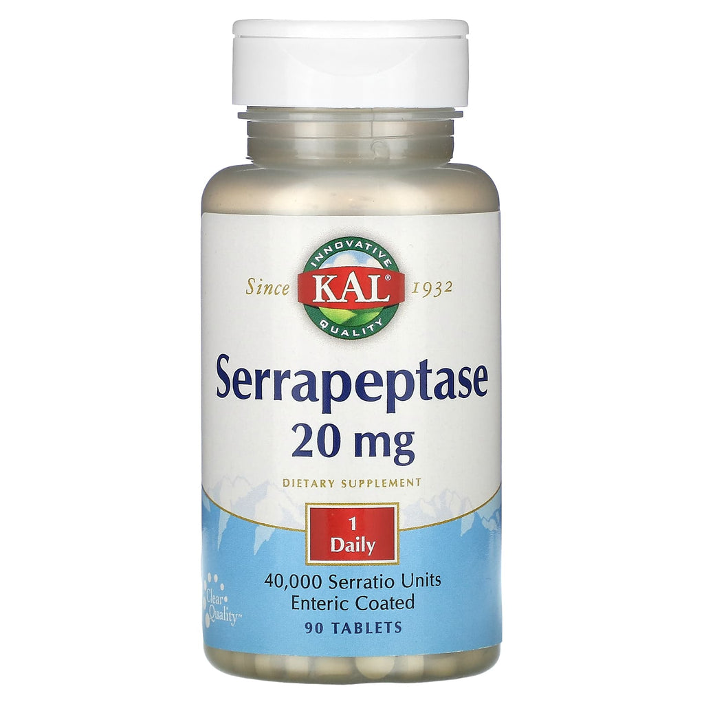 KAL, Serrapeptase, 20 mg, 90 Tablets