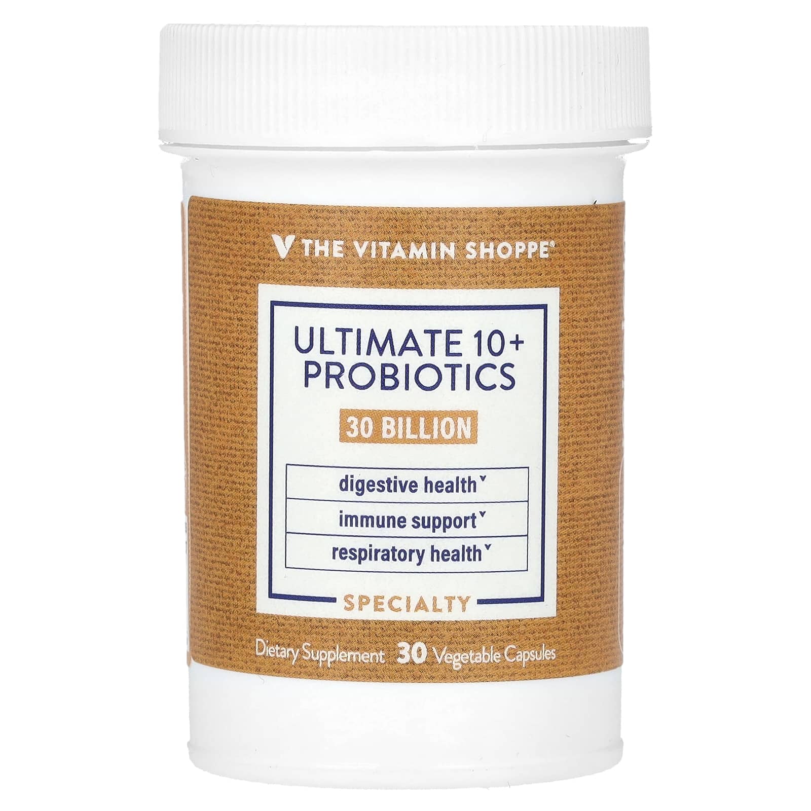 The Vitamin Shoppe, Ultimate 10+ Probiotics, 30 Billion CFU, 30 Vegetable Capsules