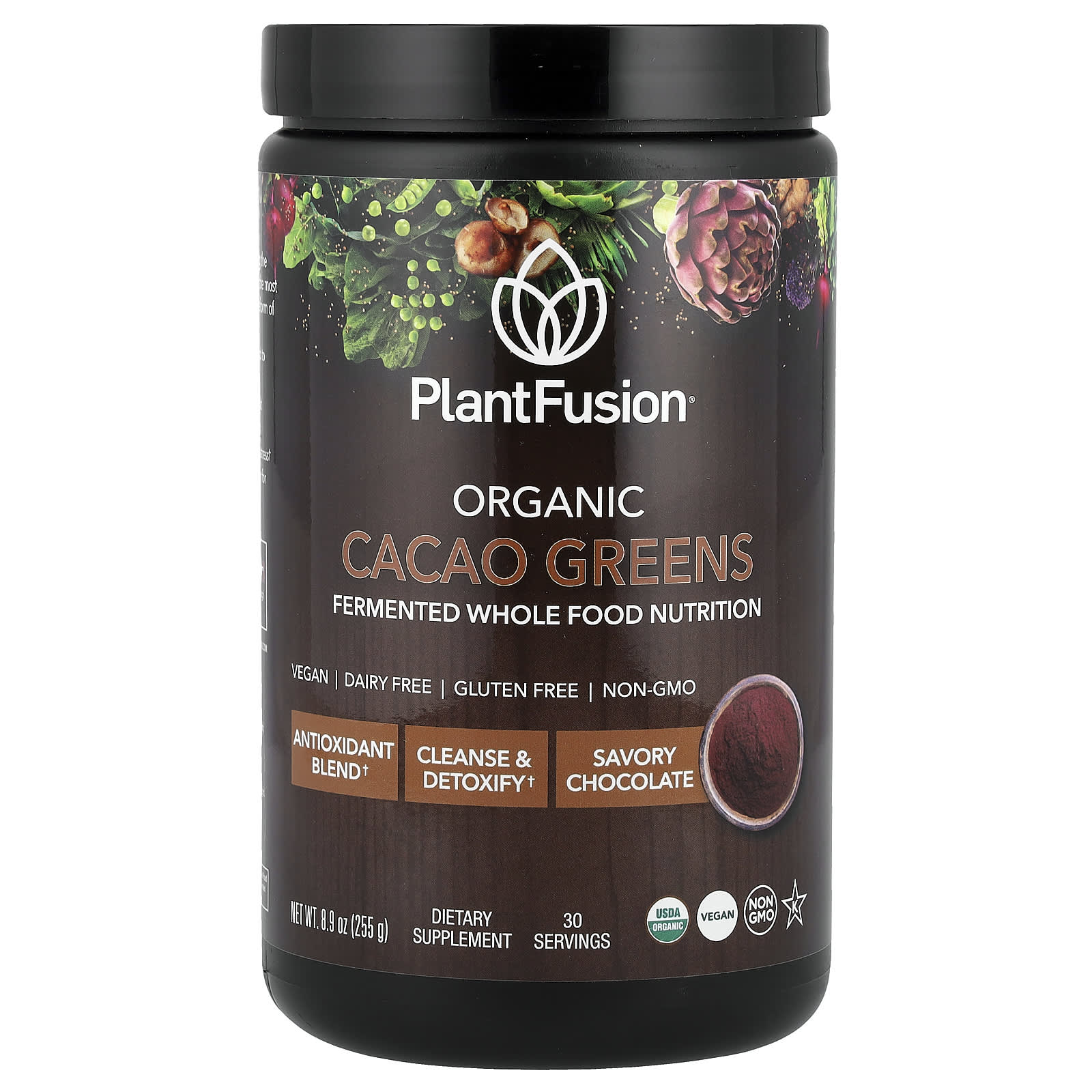 PlantFusion, Organic Cacao Greens, 8.9 oz (255 g)