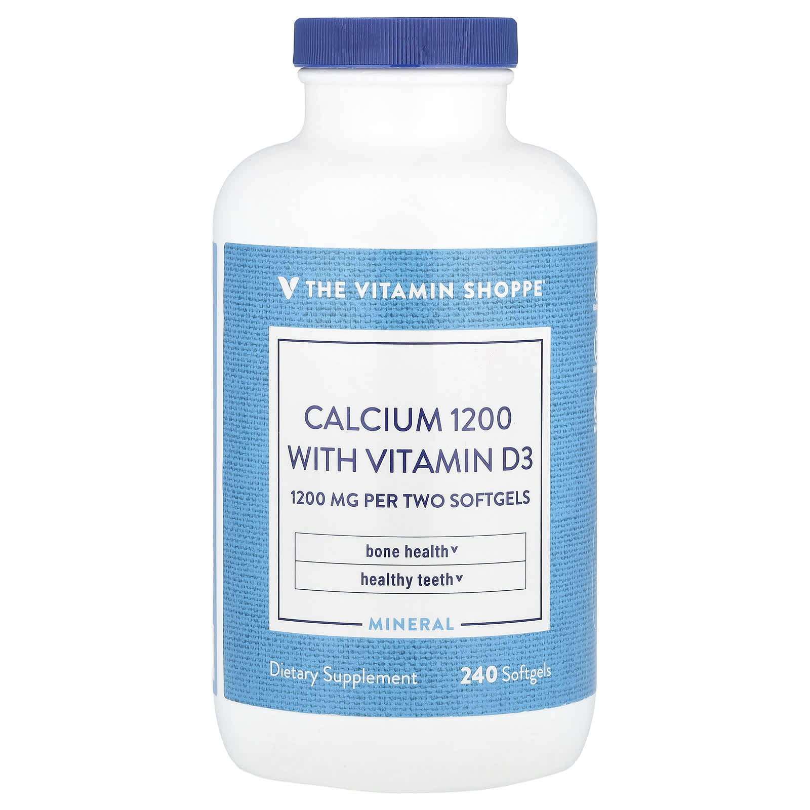 The Vitamin Shoppe, Calcium1200 With Vitamin D3, 240 Softgels