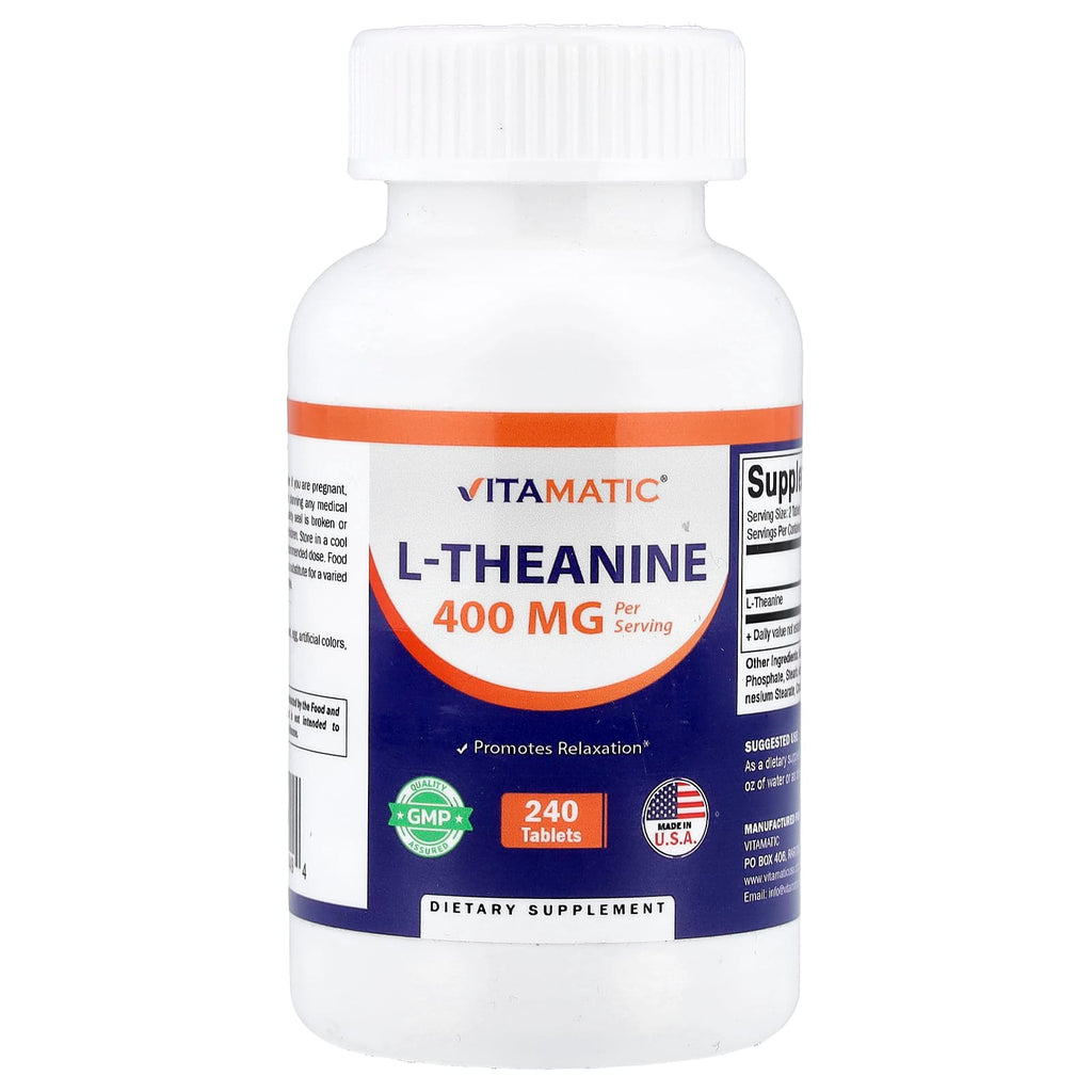 Vitamatic, L-Theanine, 240 Tablets, (200 mg per Tablet)