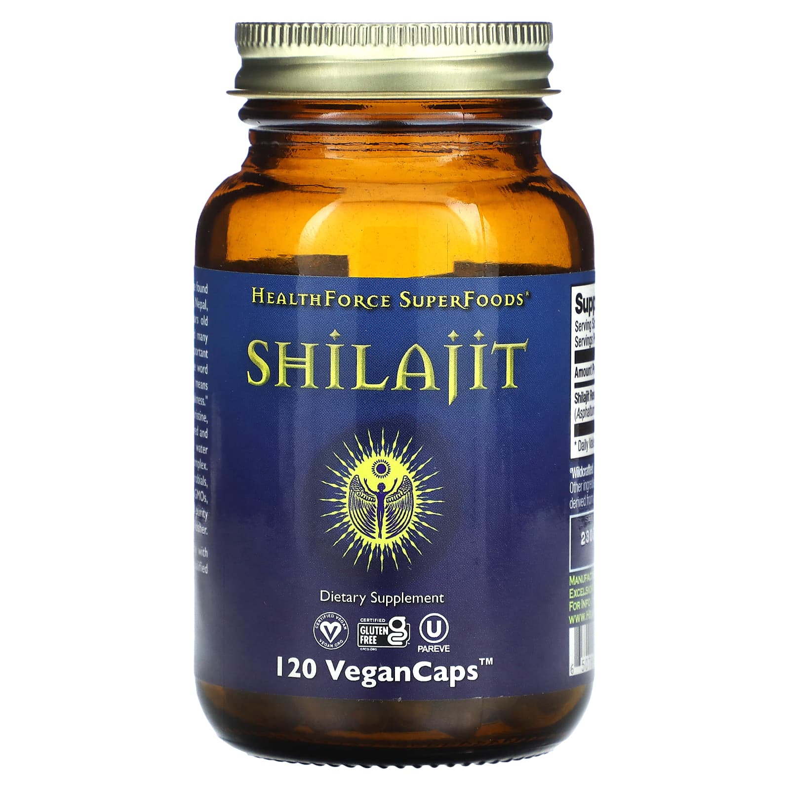 HealthForce Superfoods, Shilajit, 120 Vegan Caps (200 mg per Capsule)