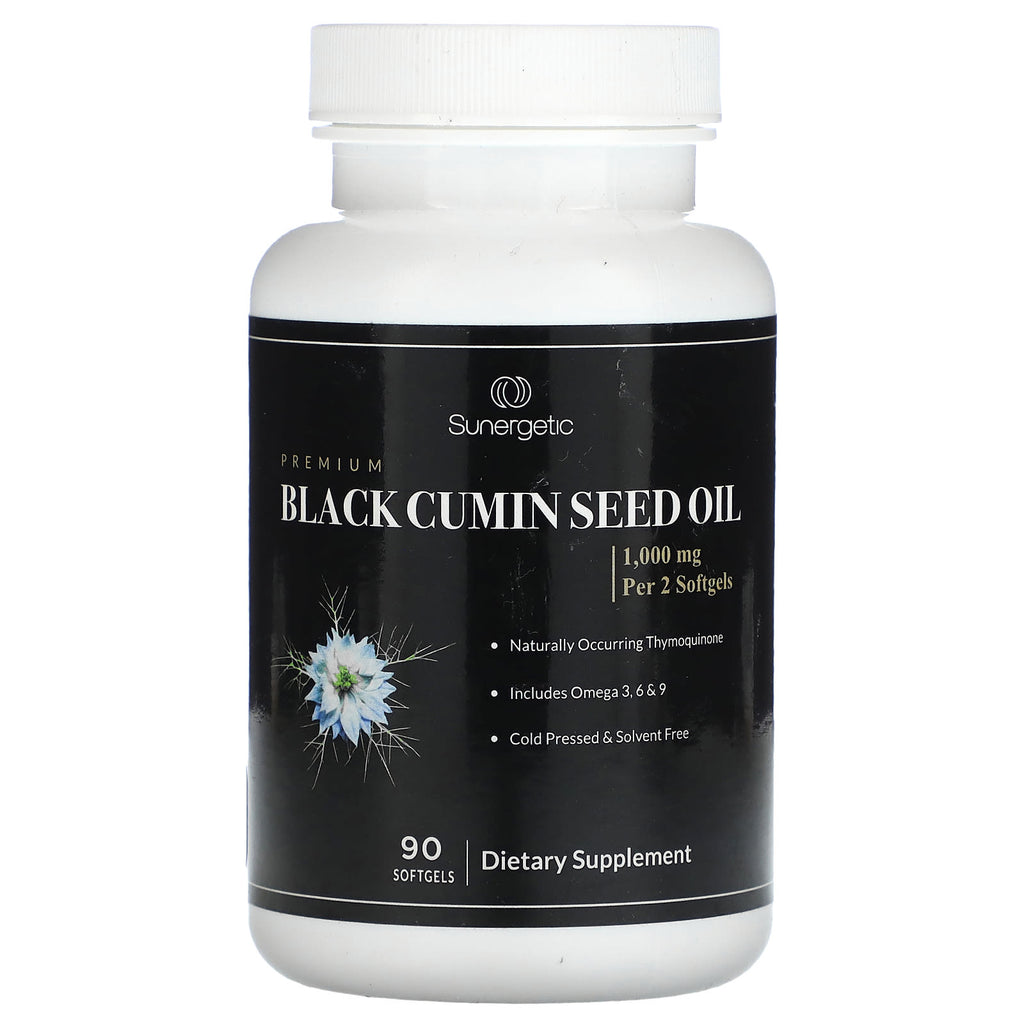 Sunergetic, Premium Black Cumin Seed Oil, 90 Softgels (500 mg per Softgel)