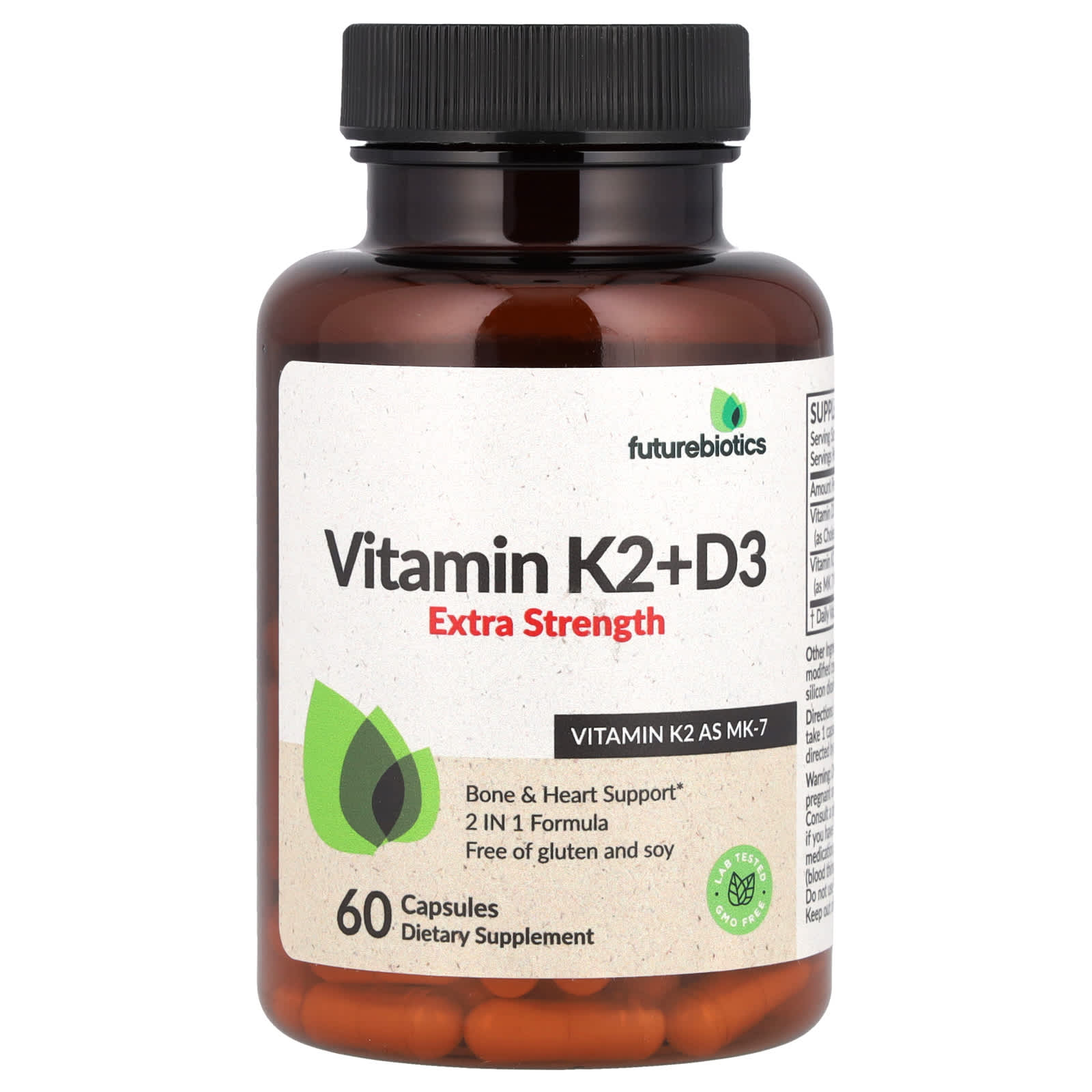 Futurebiotics, Vitamin K2 + D3, 60 Capsules