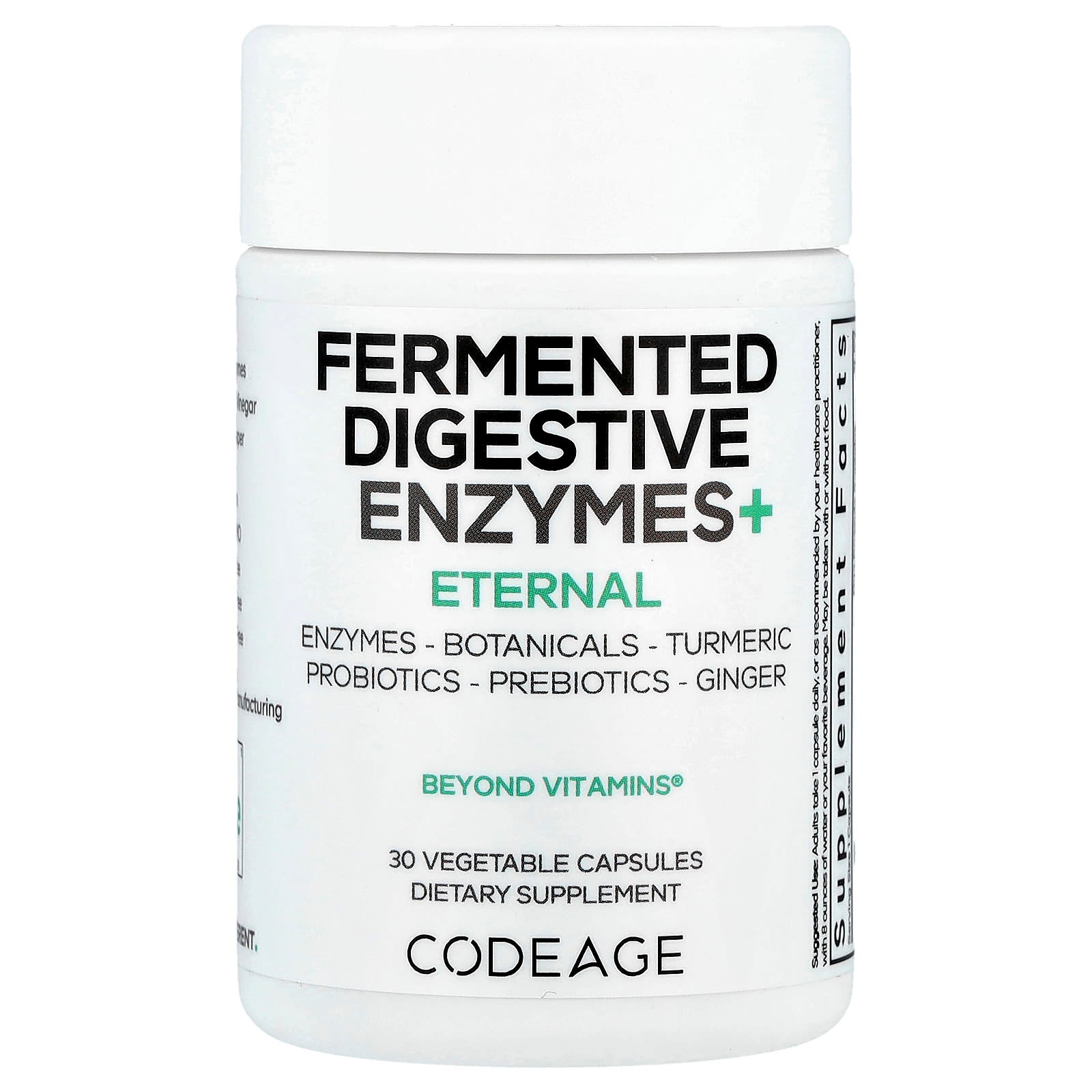 Codeage, Fermented Digestive Enzymes+, 30 Vegetable Capsules