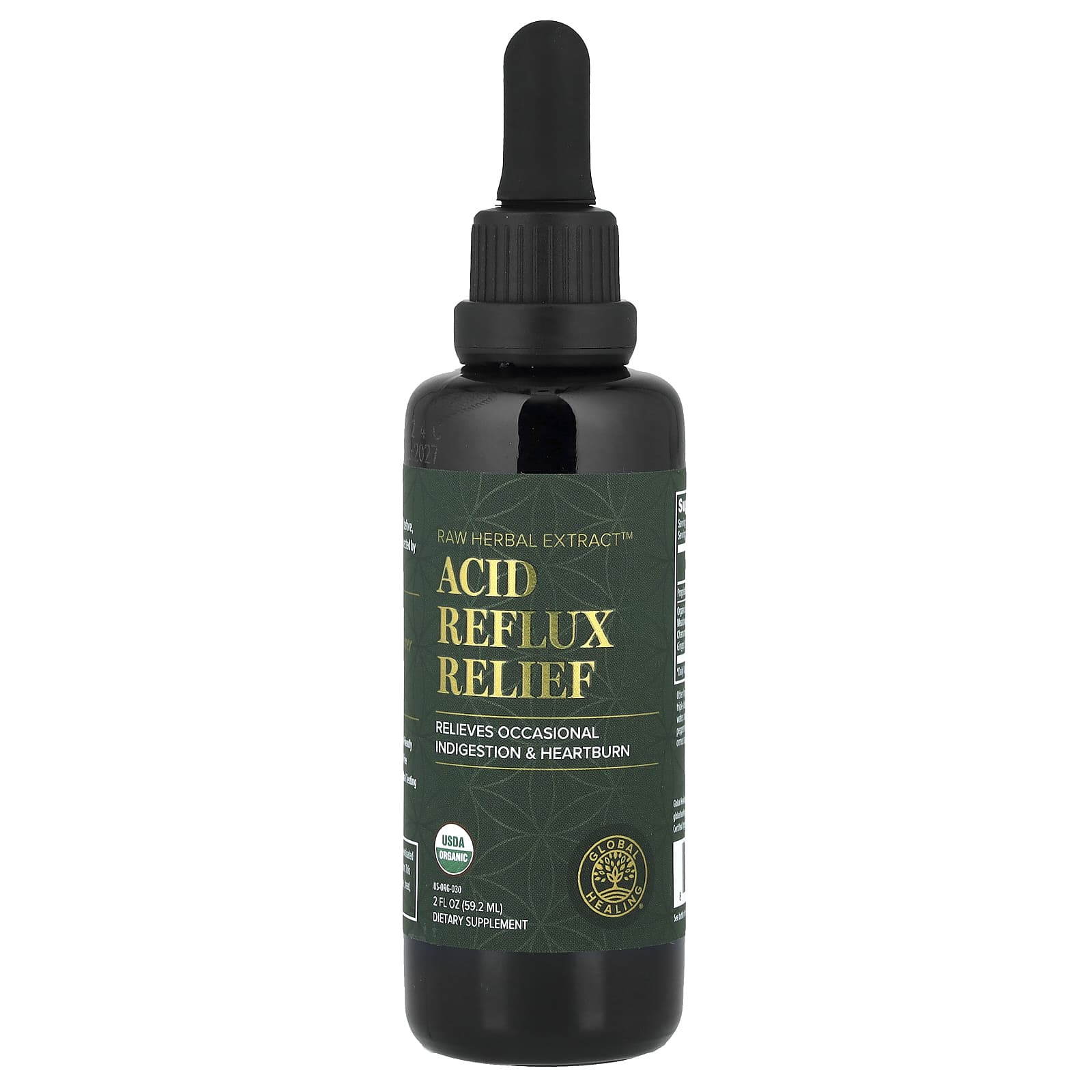 Global Healing, Raw Herbal Extract™, Acid Reflux Relief, 2 fl oz (59.2 ml)
