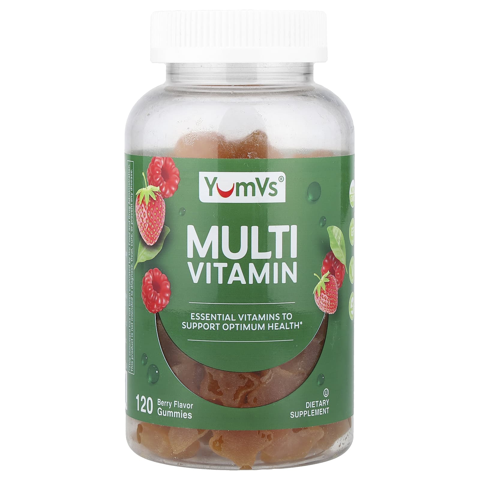 YumVs, Multi Vitamin Gummies, Berry, 120 Gummies