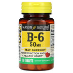 Mason Natural, B-6, 100 Tablets