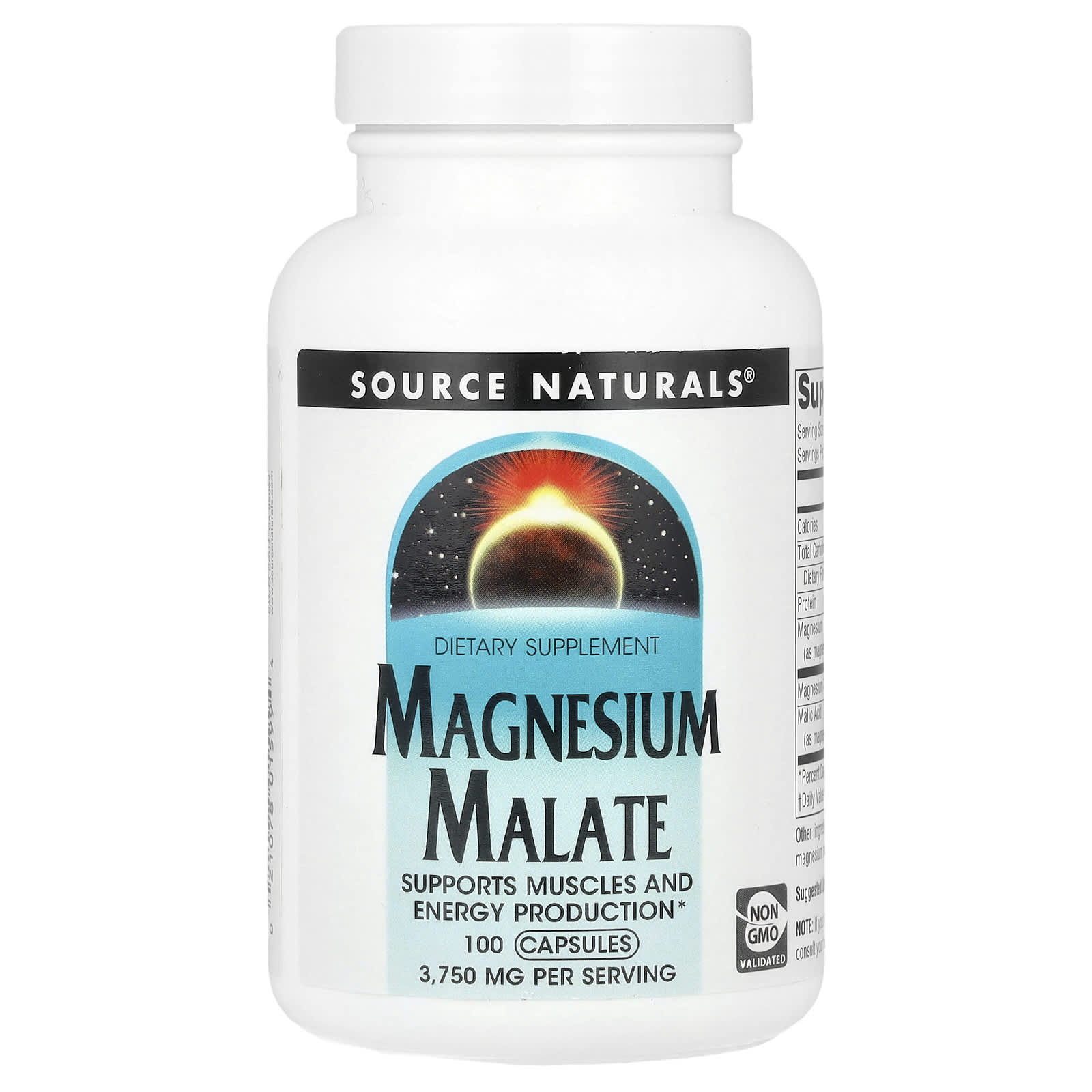 Source Naturals, Magnesium Malate, 100 Capsules