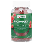YumVs, B Complex With Vitamin C Gummies, Strawberry, 70 Gummies