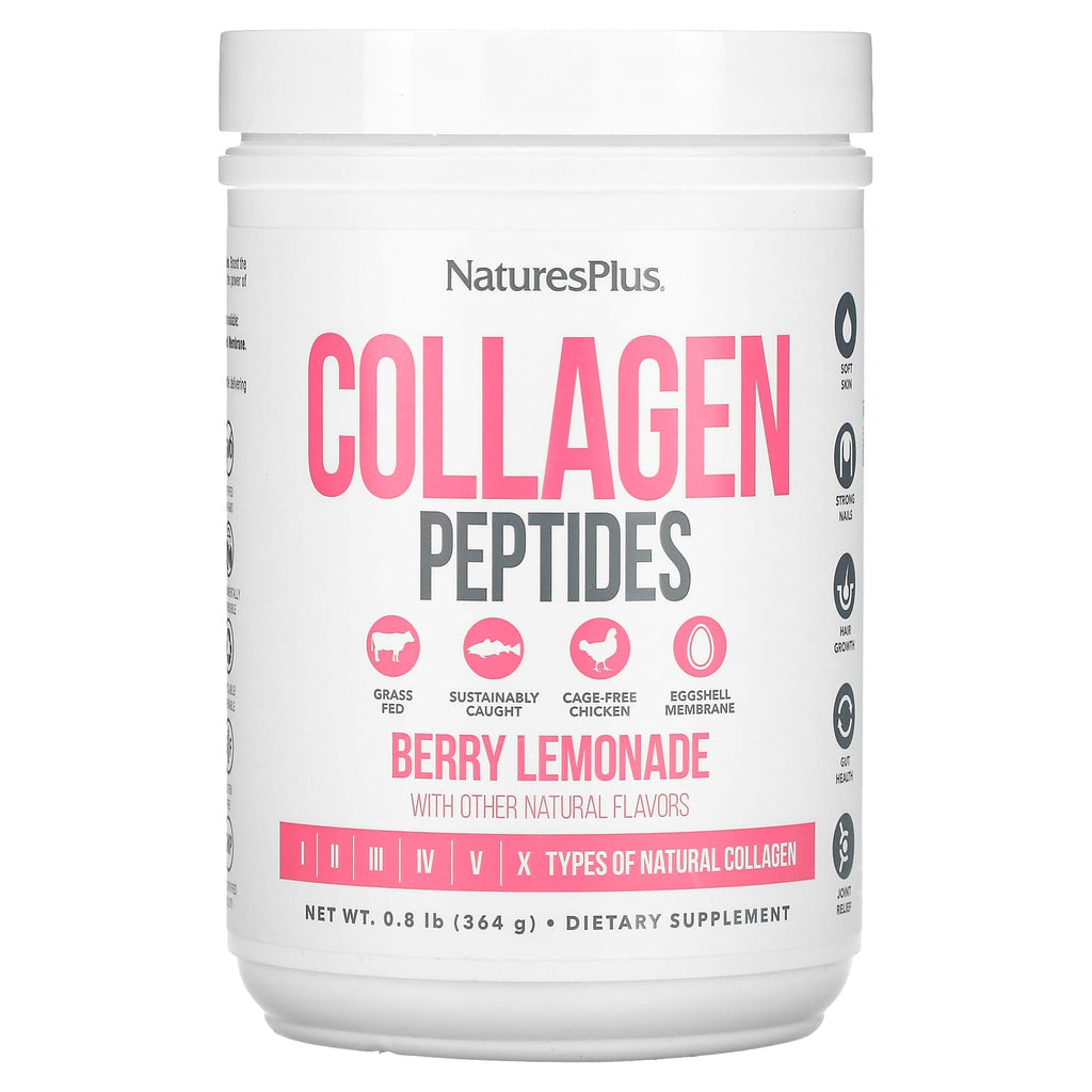 NaturesPlus, Collagen Peptides, Berry Lemonade, 0.8 lbs (364 g)