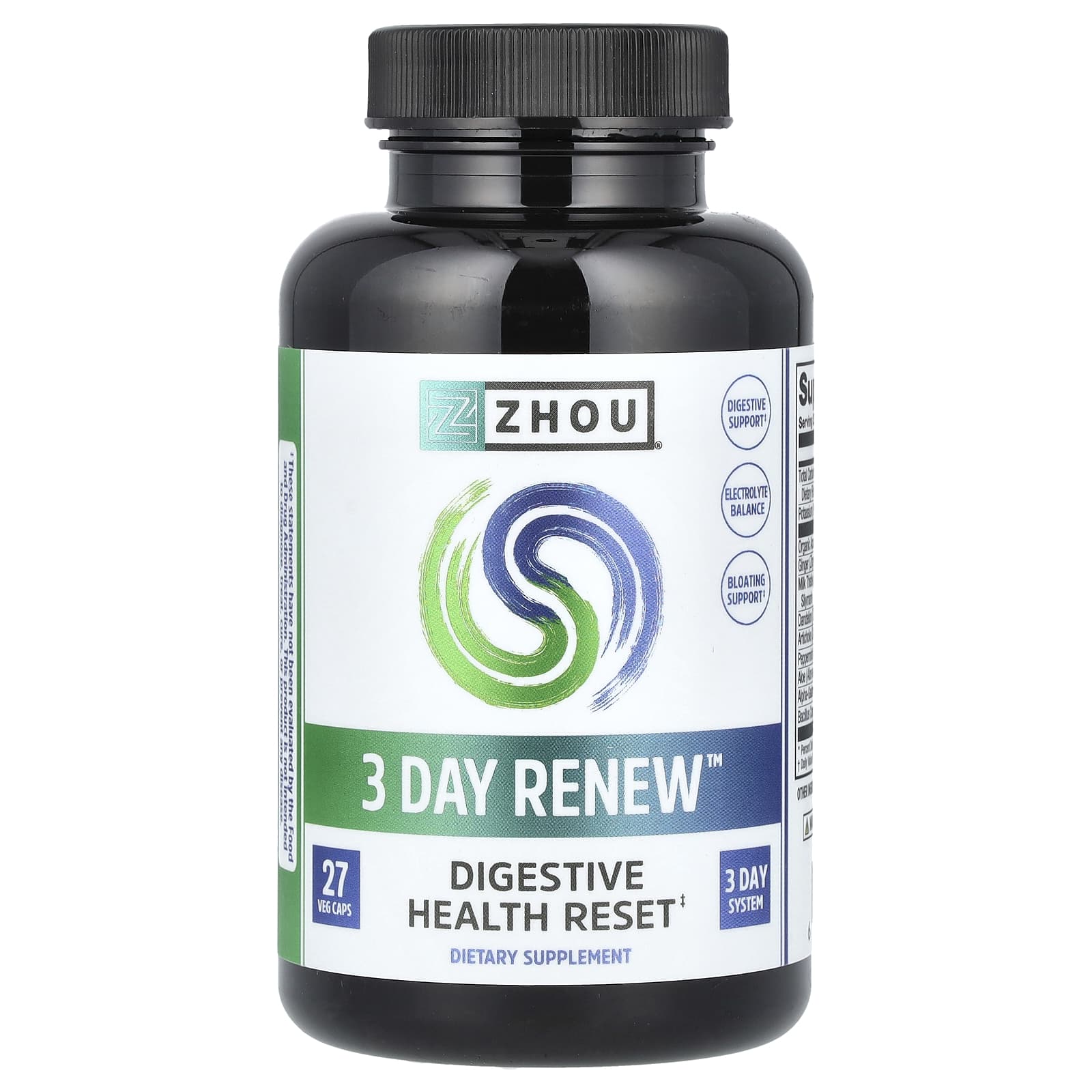 Zhou Nutrition, 3 Day Renew, Digestive Health Reset, 27 Veg Caps