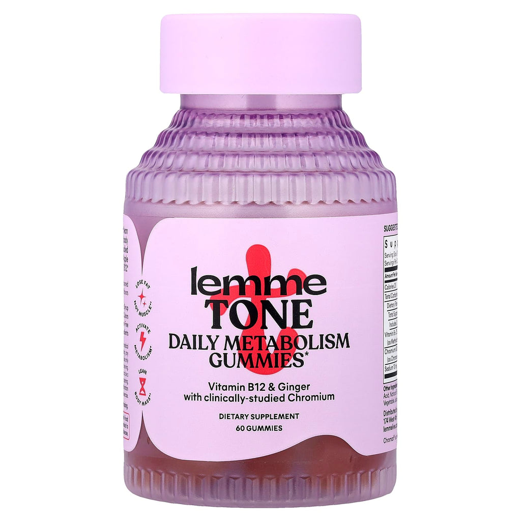 Lemme, Tone, Daily Metabolism Gummies, Watermelon Apple, 60 Gummies