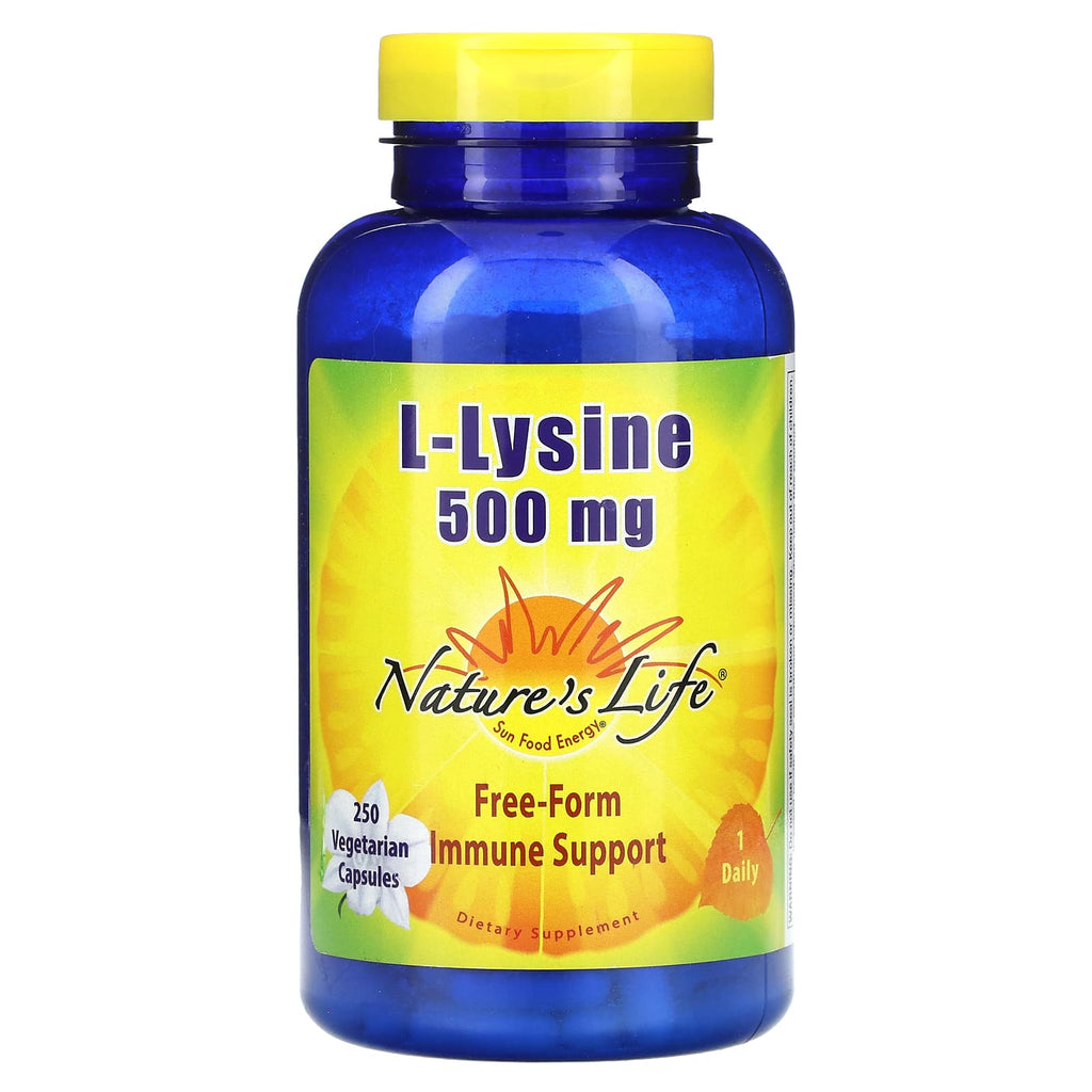 Nature's Life, L-Lysine, 500 mg, 250 Vegetarian Capsules